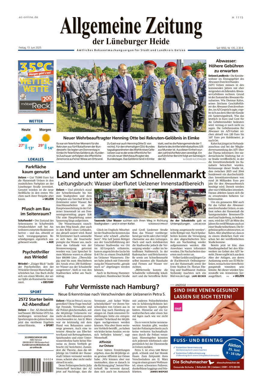 Allgemeine Zeitung vom Freitag, 13.06.2025