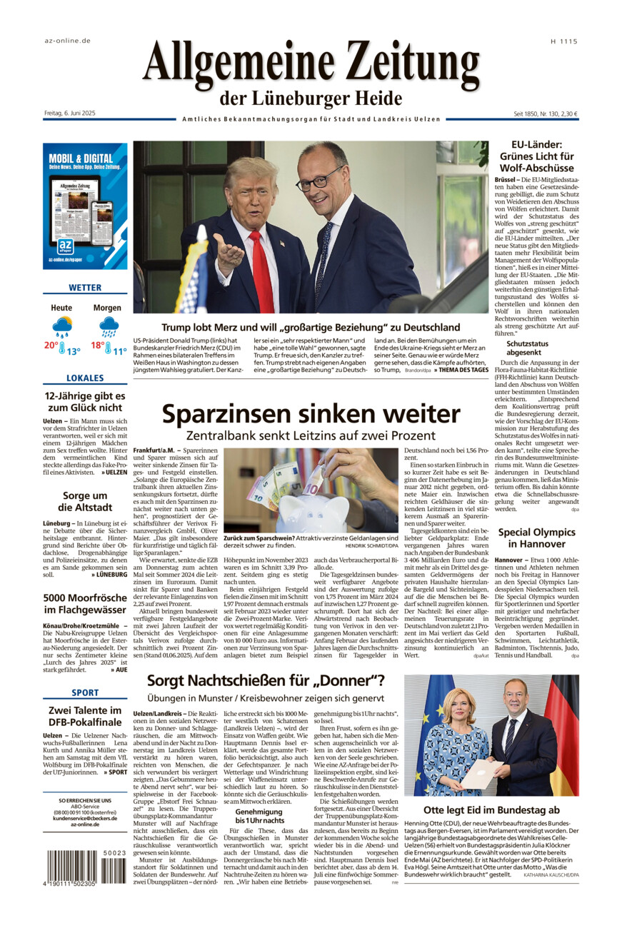 Allgemeine Zeitung vom Freitag, 06.06.2025