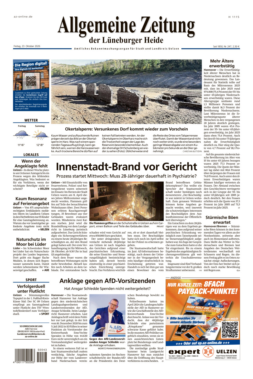 Allgemeine Zeitung vom Freitag, 23.10.2026