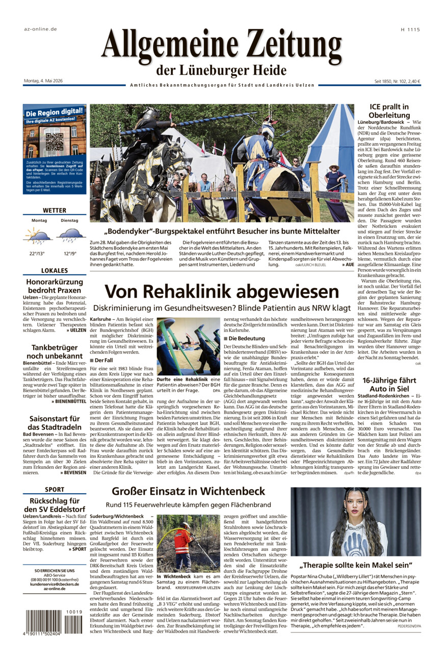 Allgemeine Zeitung vom Montag, 04.05.2026