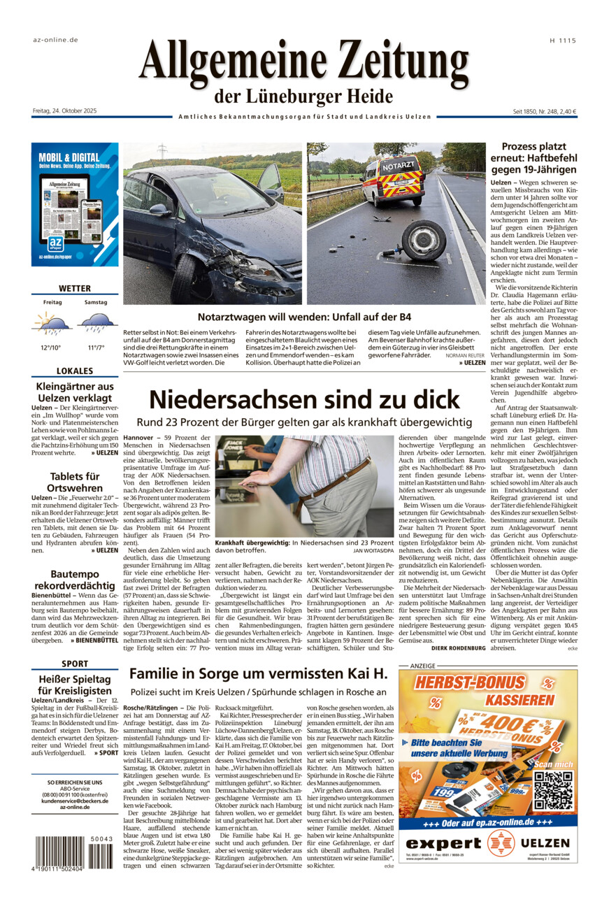 Allgemeine Zeitung vom Freitag, 24.10.2025
