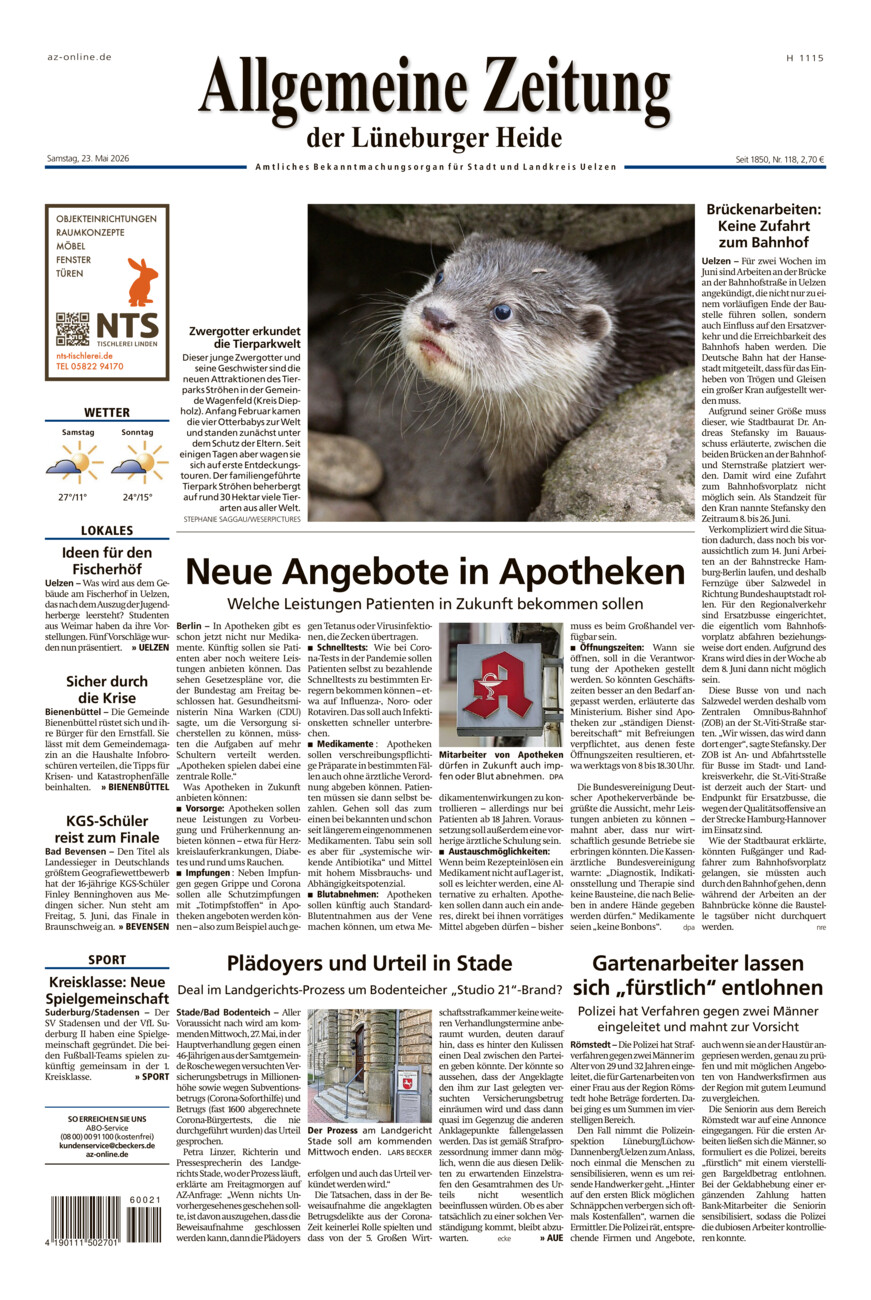 Allgemeine Zeitung vom Samstag, 23.05.2026