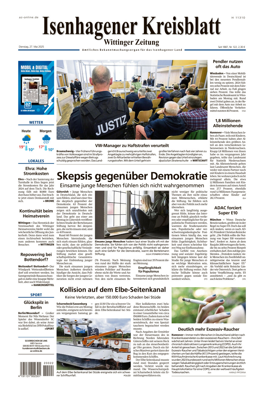 Isenhagener Kreisblatt vom Dienstag, 27.05.2025
