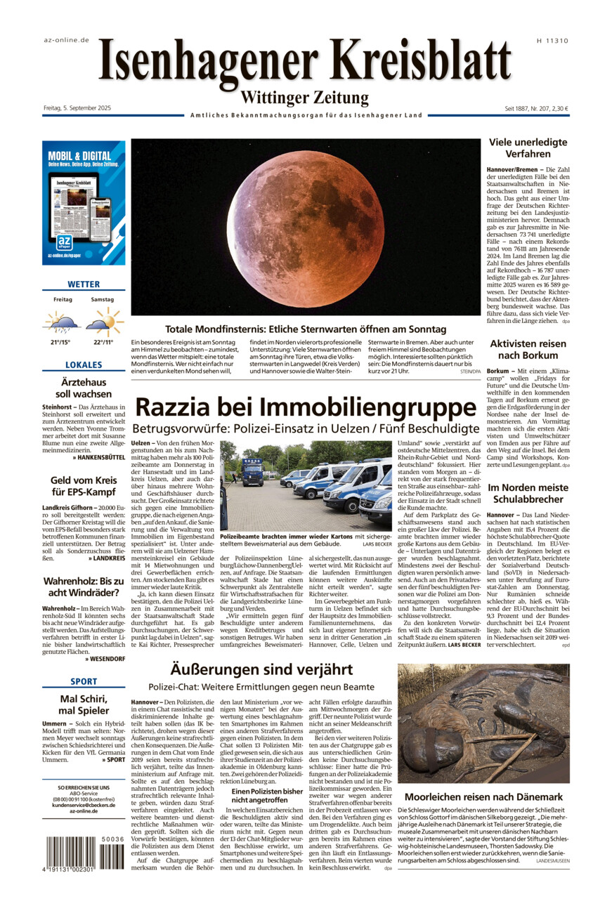 Isenhagener Kreisblatt vom Freitag, 05.09.2025