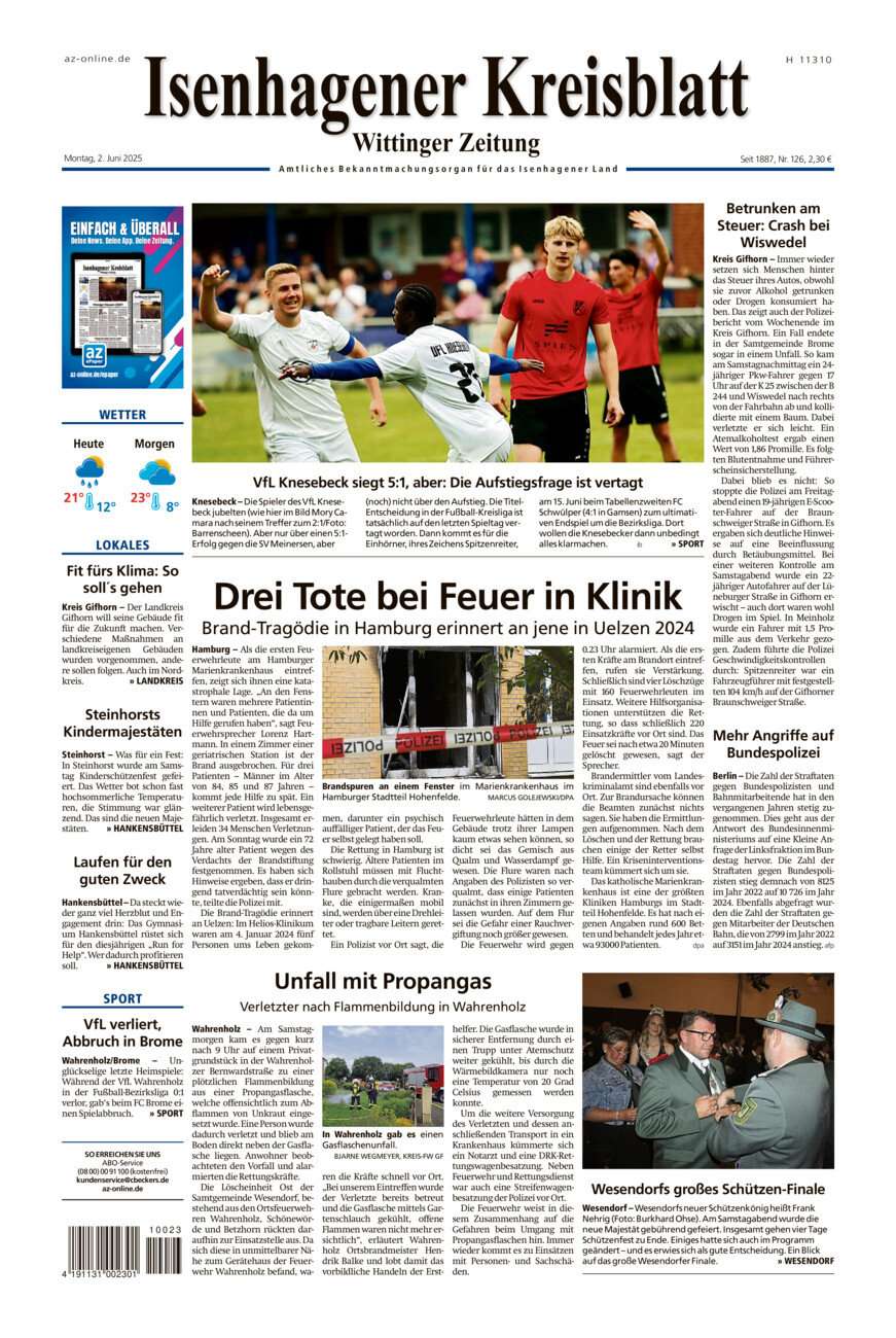 Isenhagener Kreisblatt vom Montag, 02.06.2025